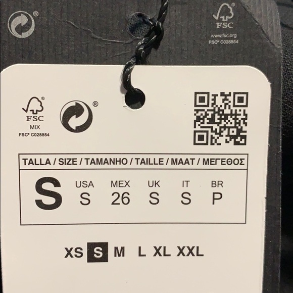 🌹NWT. Zara Black Mini Dress. Size S. - Picture 5 of 7